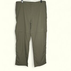 Columbia PFG Convertible Pants Shorts Men's XL Omni-Shade Sage Green Nylon EUC